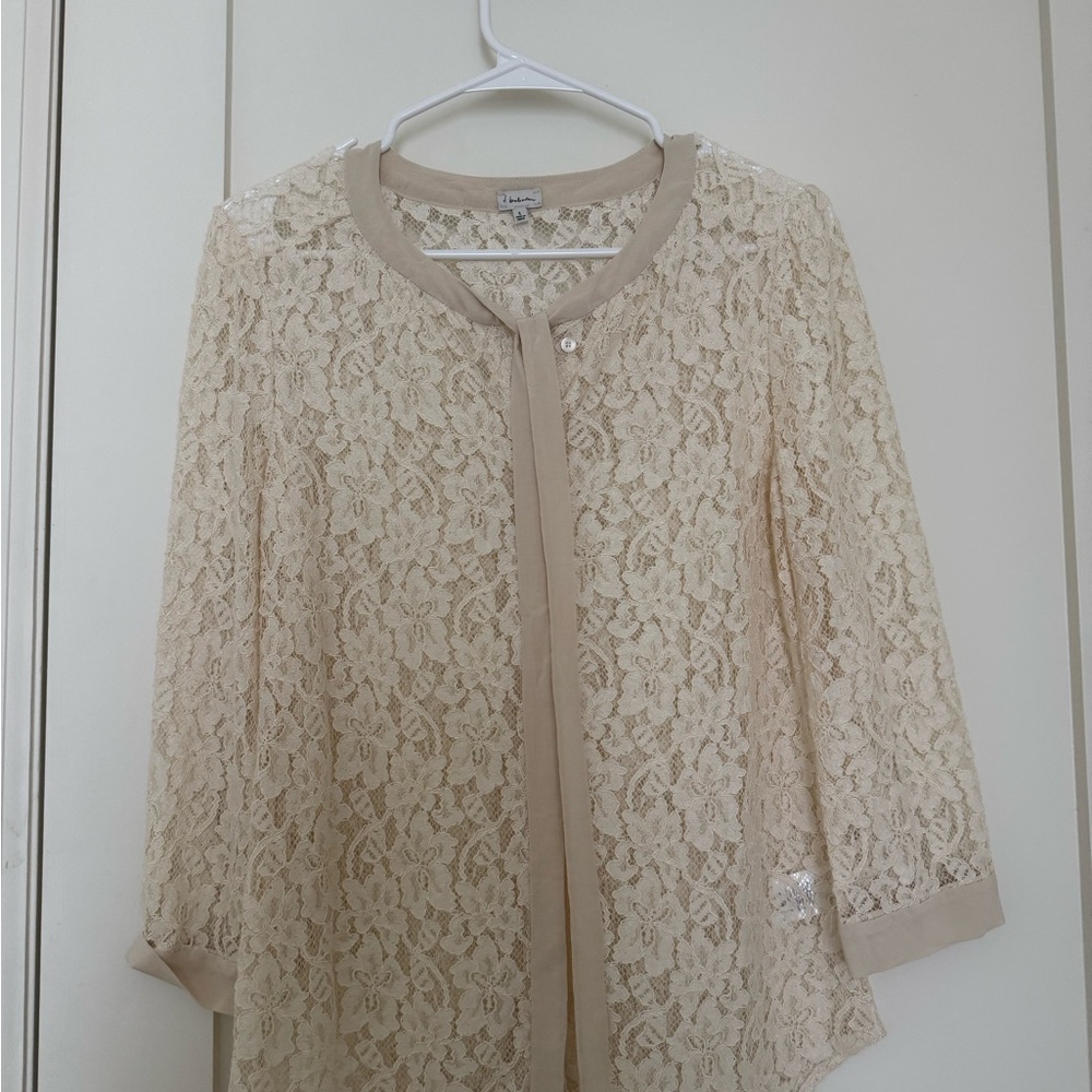 Babaton Beige Lace Top